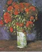 Vincent Van Gogh Vase with Red Poppies oil painting reproduction
